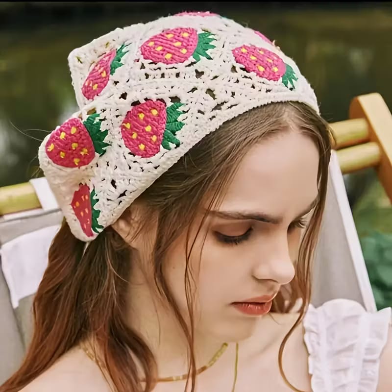 Bandana Crochet Strawberry Jennie