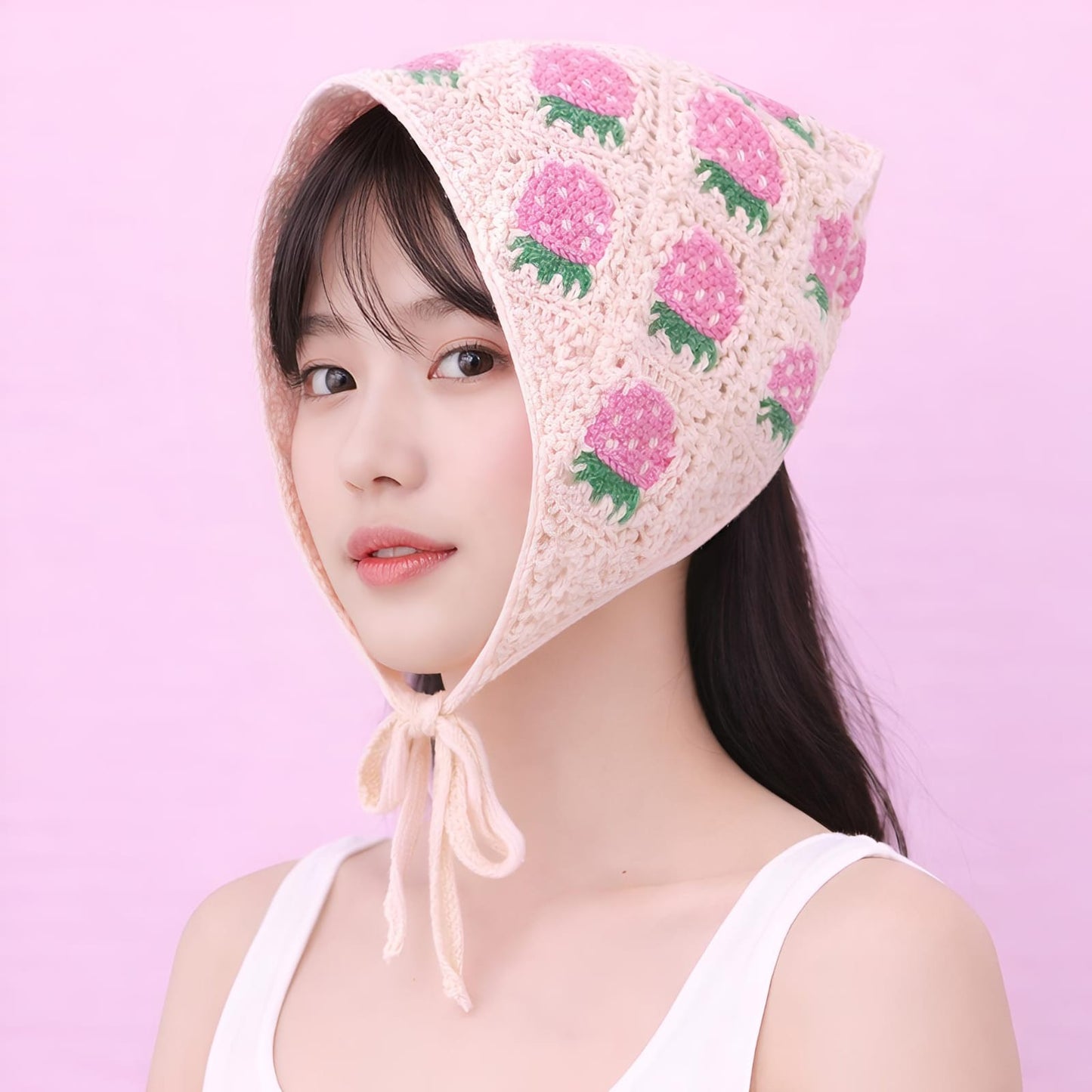 Bandana Crochet Strawberry Jennie