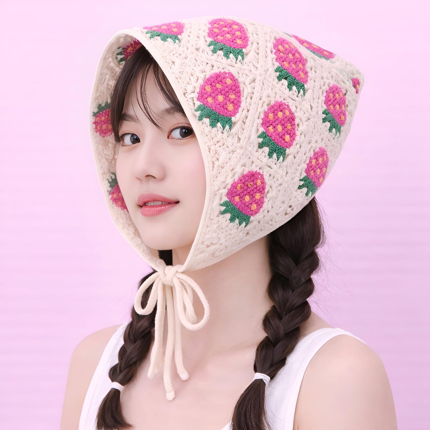 Bandana Crochet Strawberry Jennie