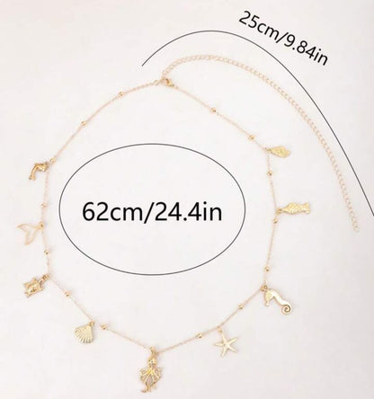 Cinturilla Cadena Sea Charms