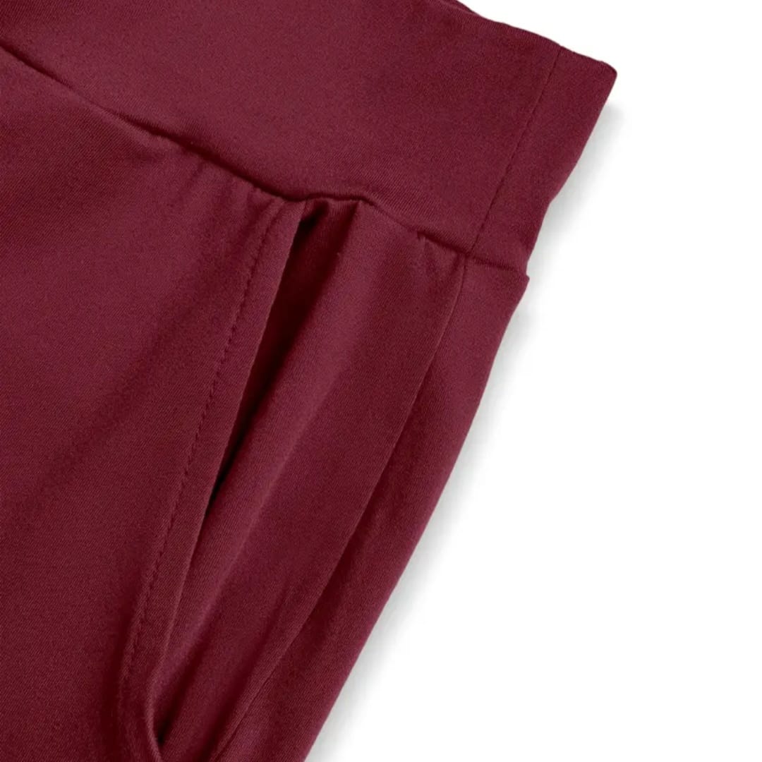 Pantalón Flare Vino Cintura Alta Efecto Push-Up Talla S