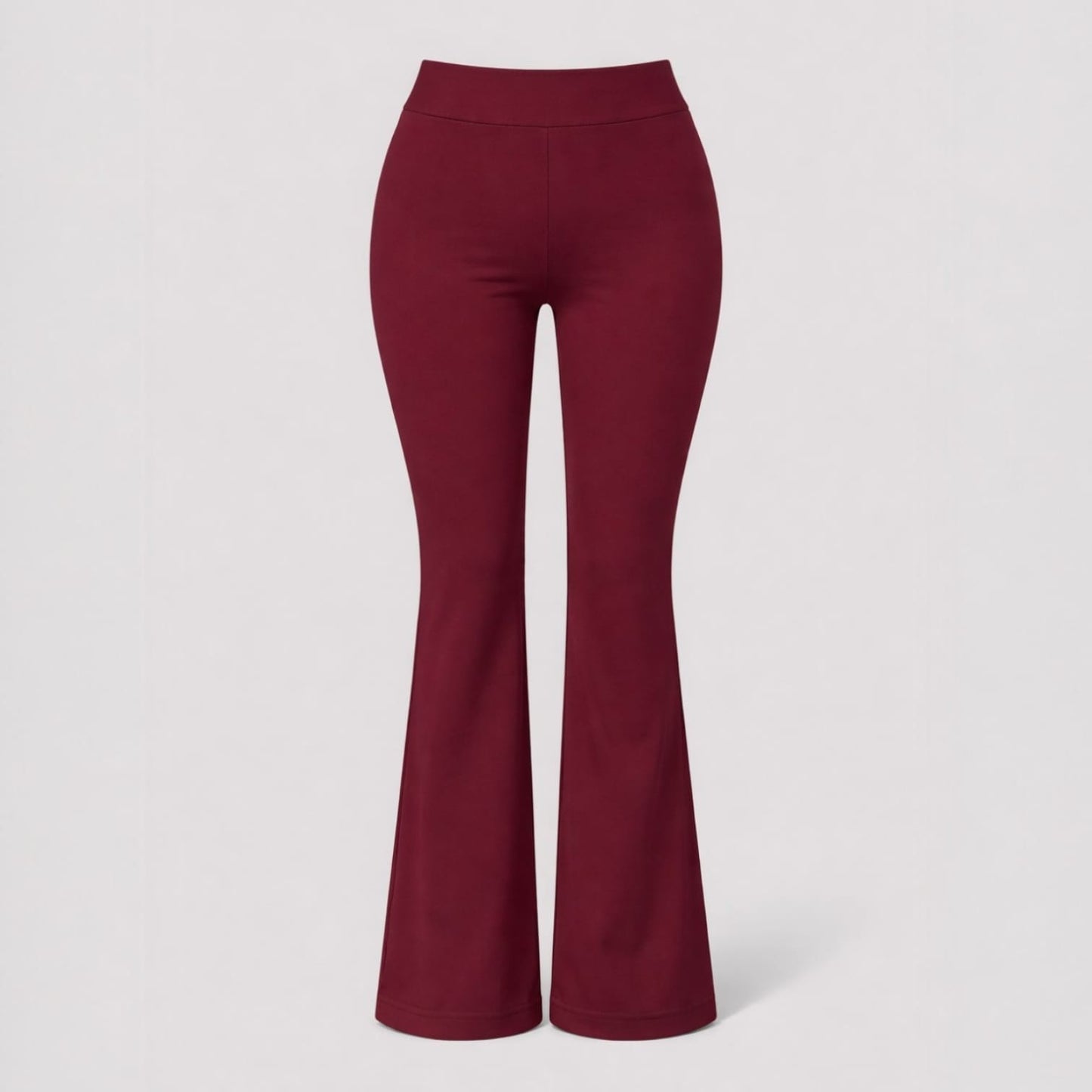 Pantalón Flare Vino Cintura Alta Efecto Push-Up Talla S