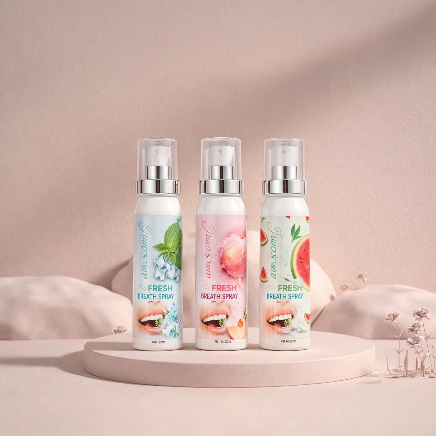 Perfect Breath Spray Bucal Refrescante 3 Sabores Menta Sandía Durazno