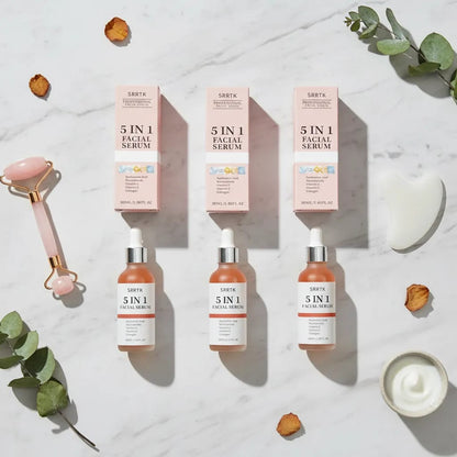 SRRTK Sérum Facial 5 en 1 Niacinamida Vitamina C y Colágeno