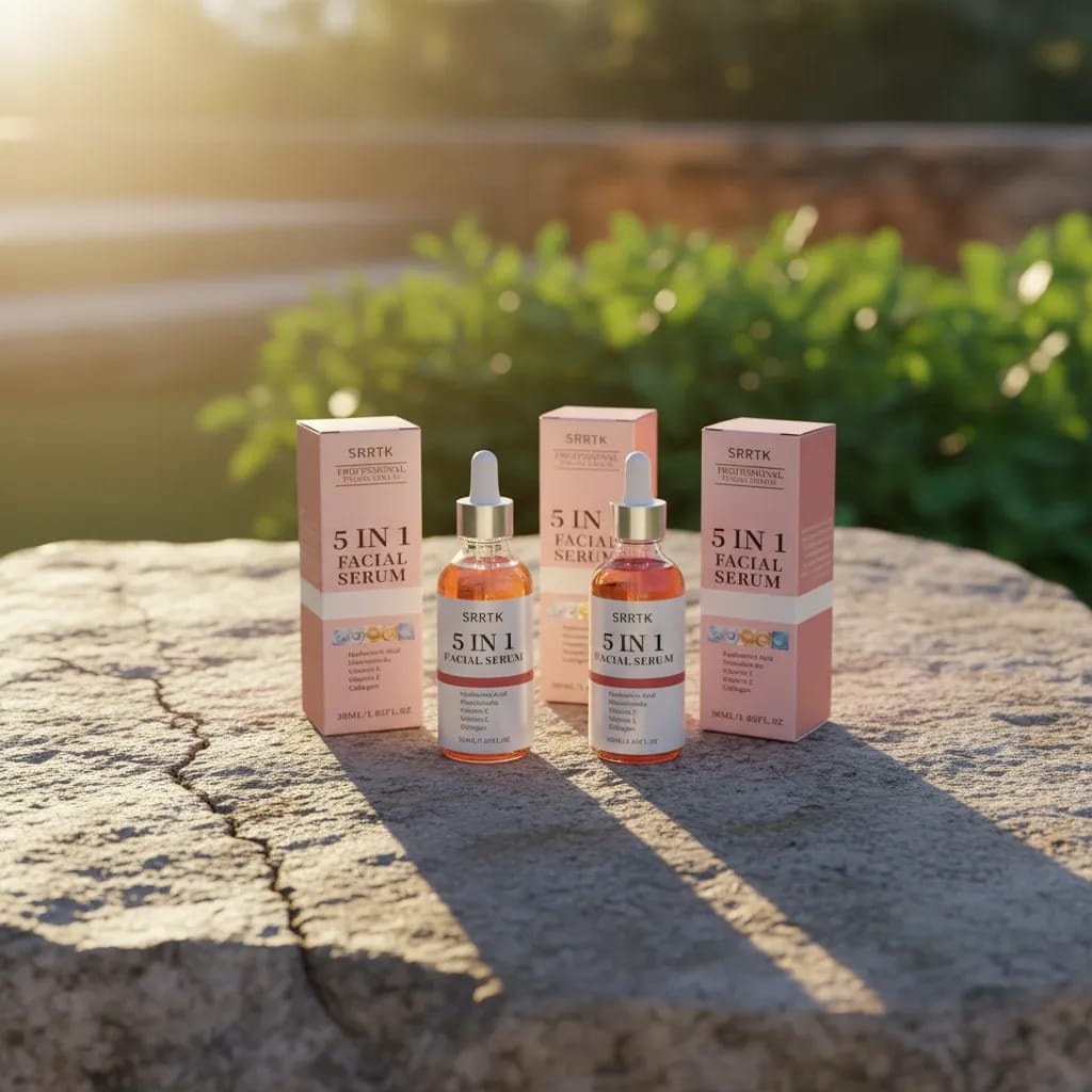 SRRTK Sérum Facial 5 en 1 Niacinamida Vitamina C y Colágeno