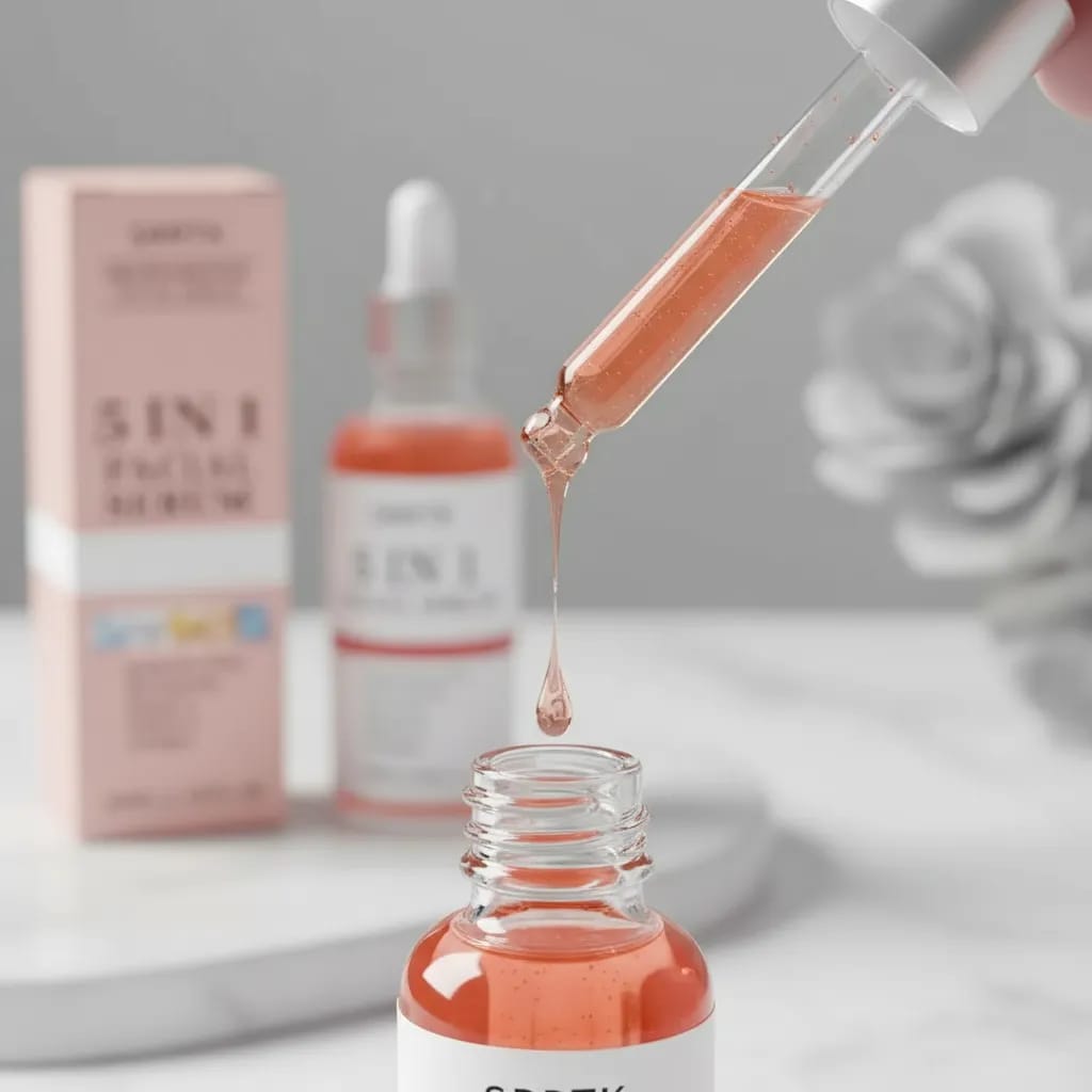 SRRTK Sérum Facial 5 en 1 Niacinamida Vitamina C y Colágeno