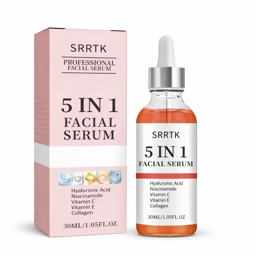 SRRTK Sérum Facial 5 en 1 Niacinamida Vitamina C y Colágeno