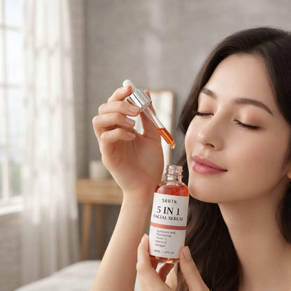 SRRTK Sérum Facial 5 en 1 Niacinamida Vitamina C y Colágeno