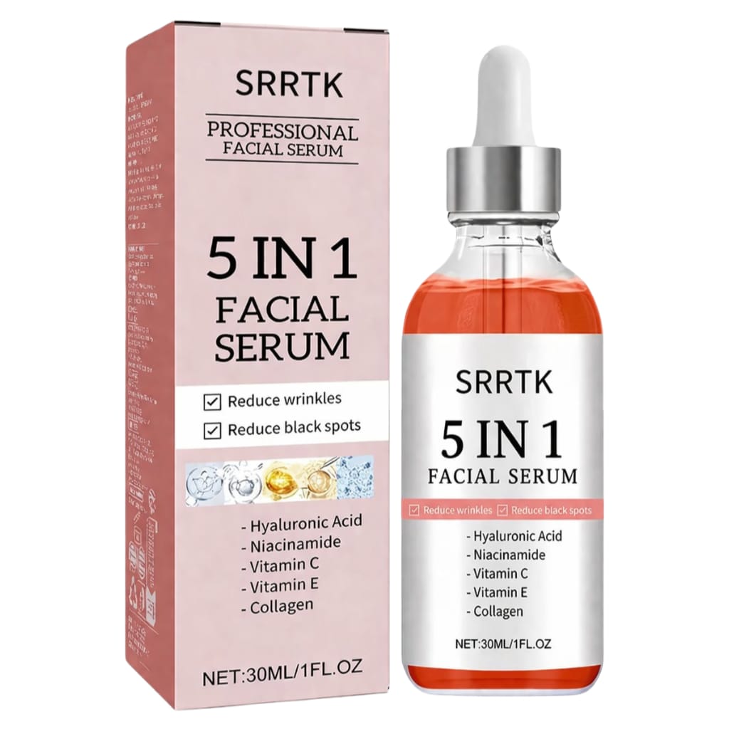 SRRTK Sérum Facial 5 en 1 Niacinamida Vitamina C y Colágeno