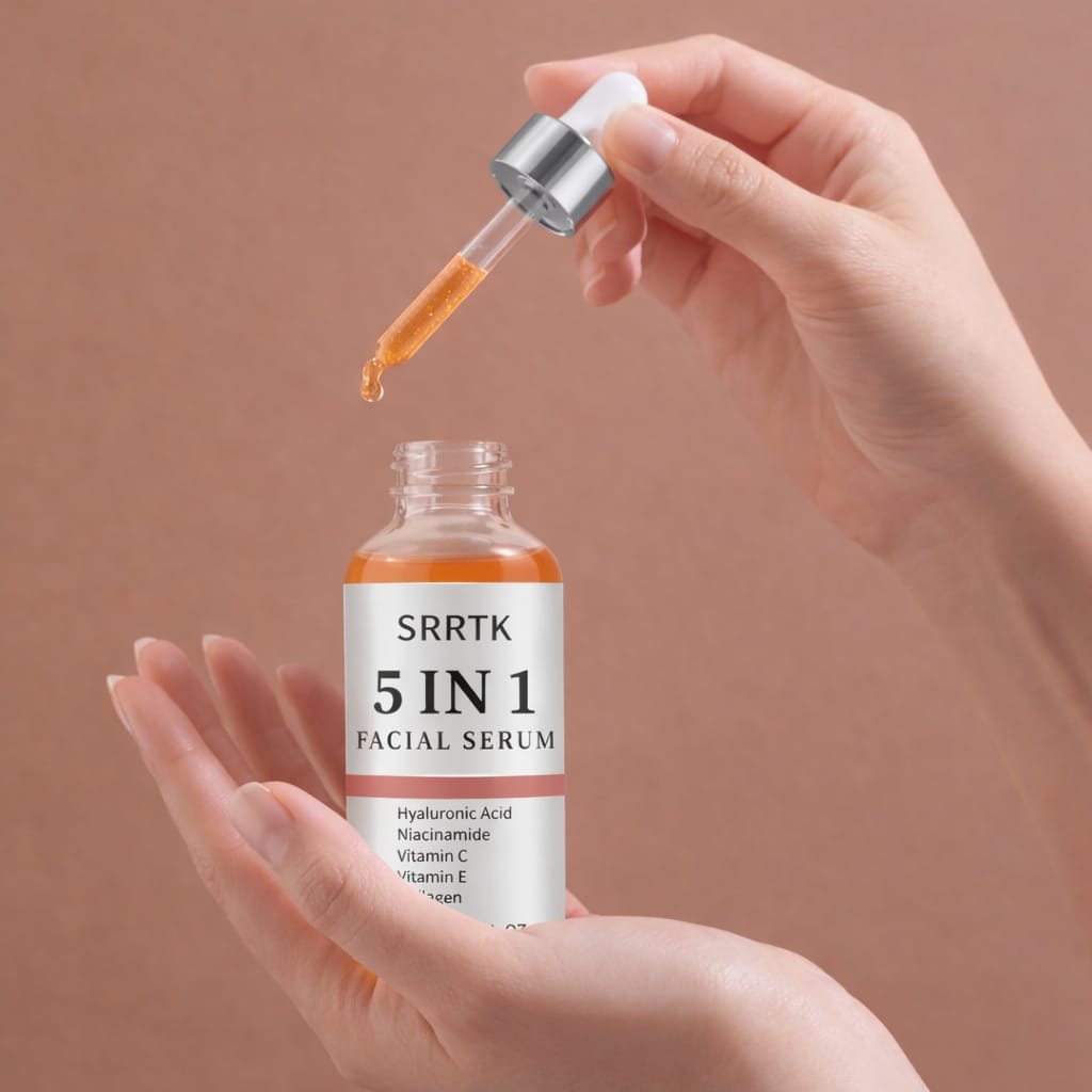 SRRTK Sérum Facial 5 en 1 Niacinamida Vitamina C y Colágeno