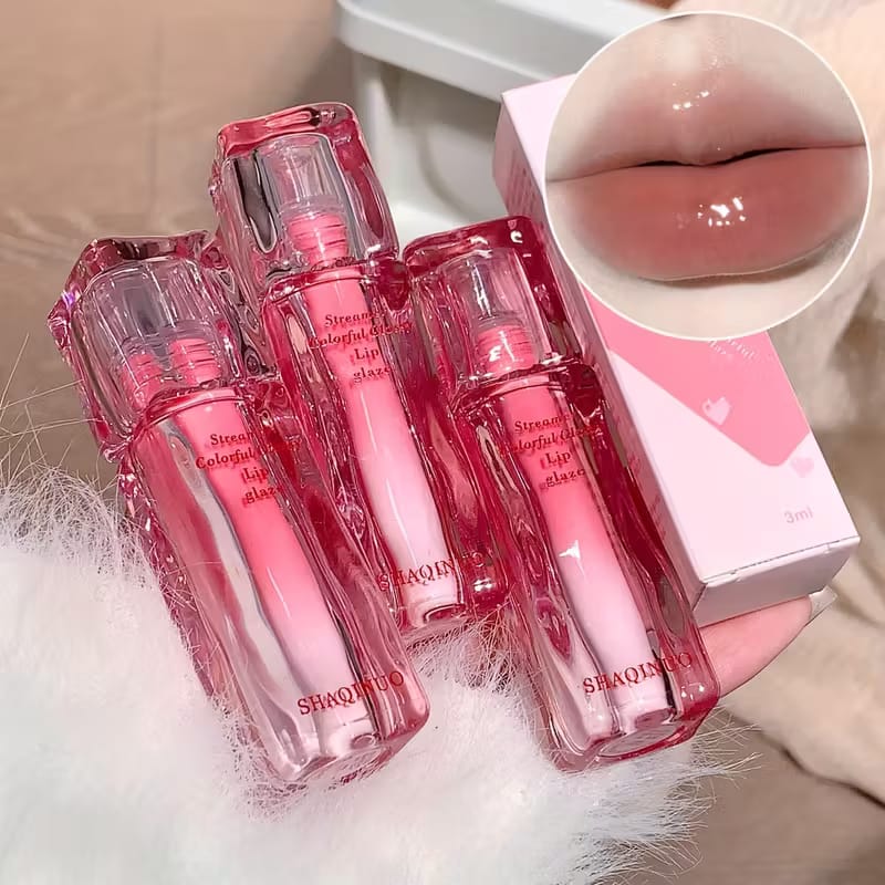 Shaqinuo Tinta Jelly Kiss Lip Gloss Efecto Glass Lips 6 Tonos