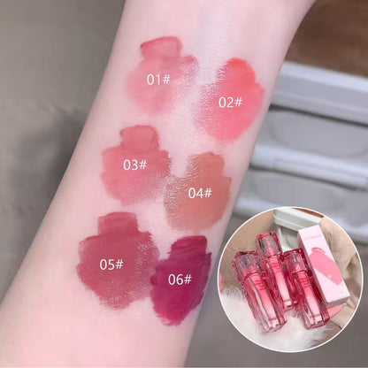 Shaqinuo Tinta Jelly Kiss Lip Gloss Efecto Glass Lips 6 Tonos