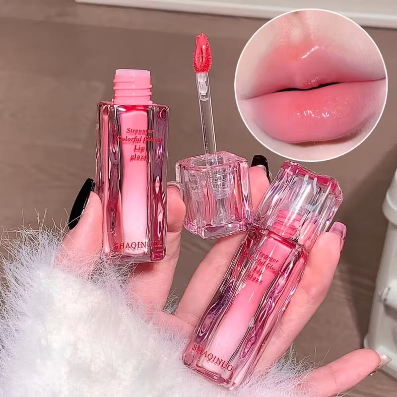 Shaqinuo Tinta Jelly Kiss Lip Gloss Efecto Glass Lips 6 Tonos