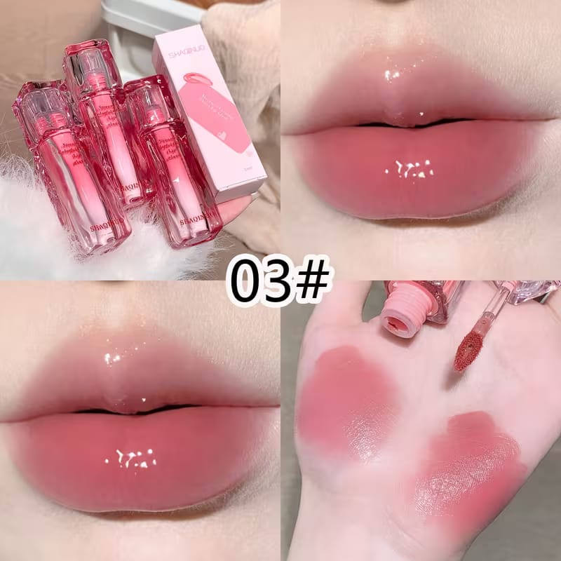 Shaqinuo Tinta Jelly Kiss Lip Gloss Efecto Glass Lips 6 Tonos