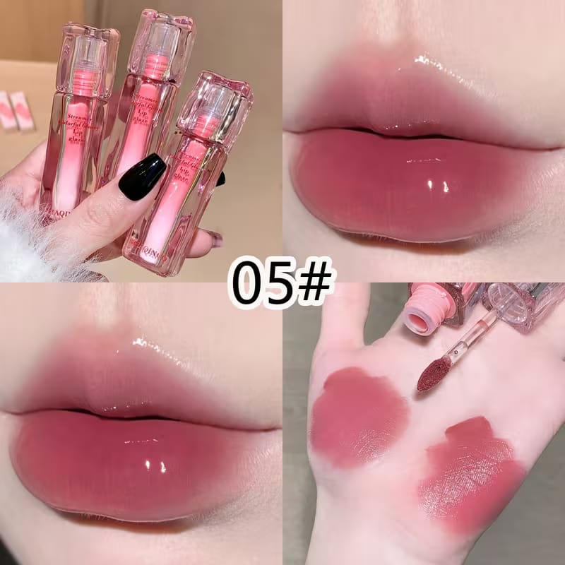 Shaqinuo Tinta Jelly Kiss Lip Gloss Efecto Glass Lips 6 Tonos