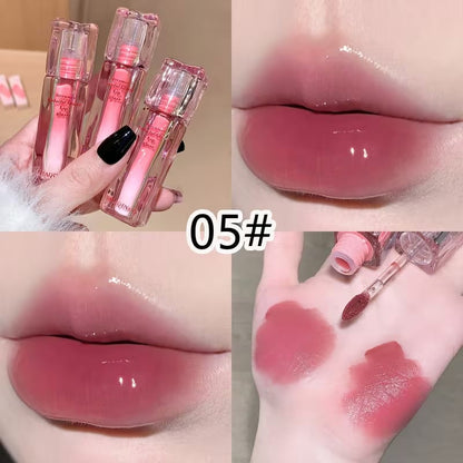 Shaqinuo Tinta Jelly Kiss Lip Gloss Efecto Glass Lips 6 Tonos