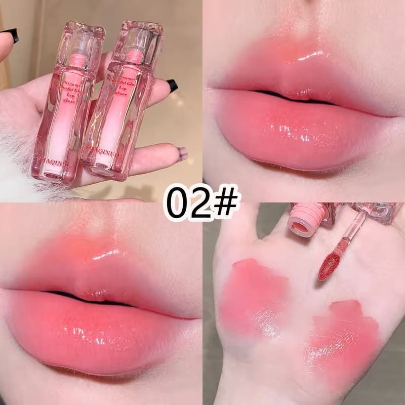 Shaqinuo Tinta Jelly Kiss Lip Gloss Efecto Glass Lips 6 Tonos
