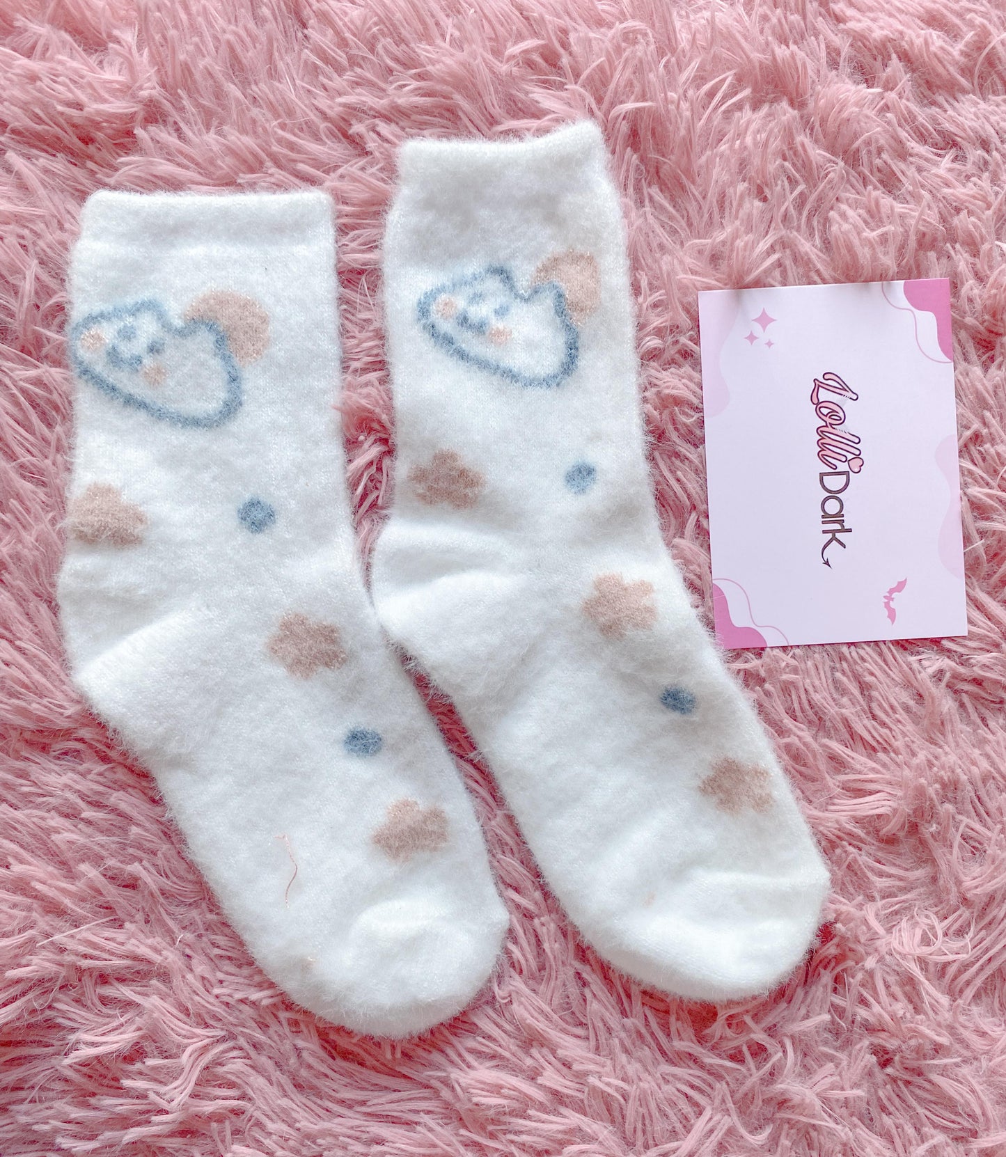 Medias Afelpadas Kawaii de Invierno — Diseños Tiernos y Suaves