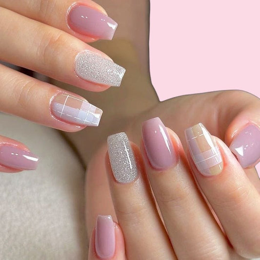 Uñas Press On Elegant On Glitter