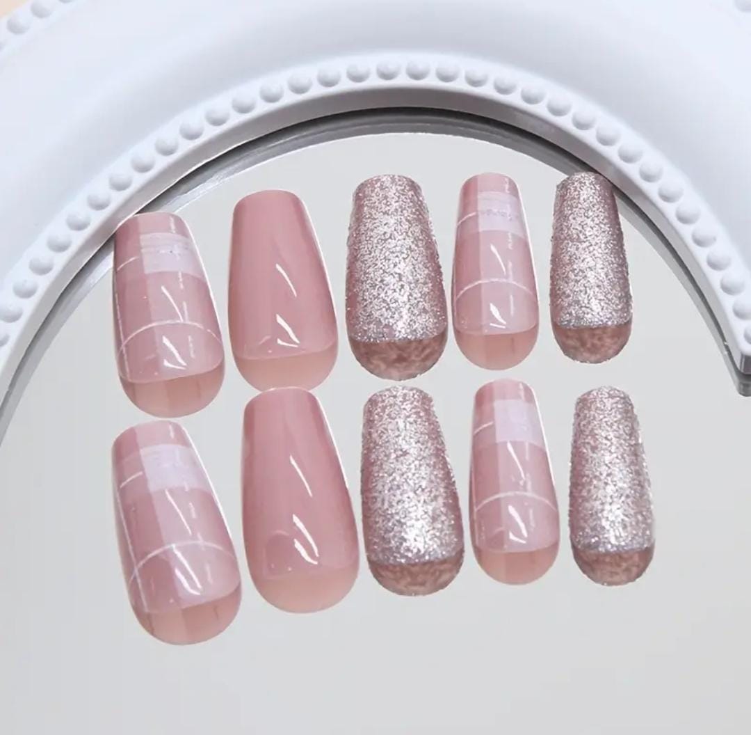 Uñas Press On Elegant On Glitter