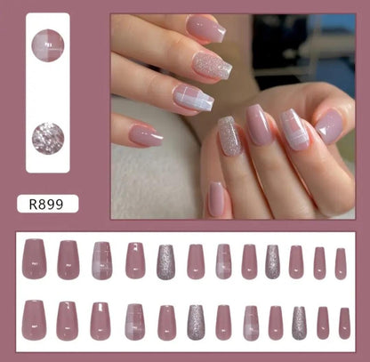 Uñas Press On Elegant On Glitter