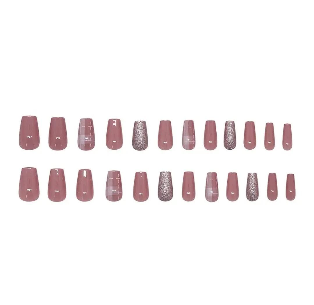 Uñas Press On Elegant On Glitter