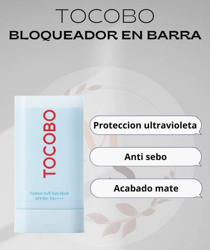 Bloqueador en barra Cotton Soft Tocobo