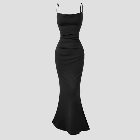 Vestido Adela Negro Sirena