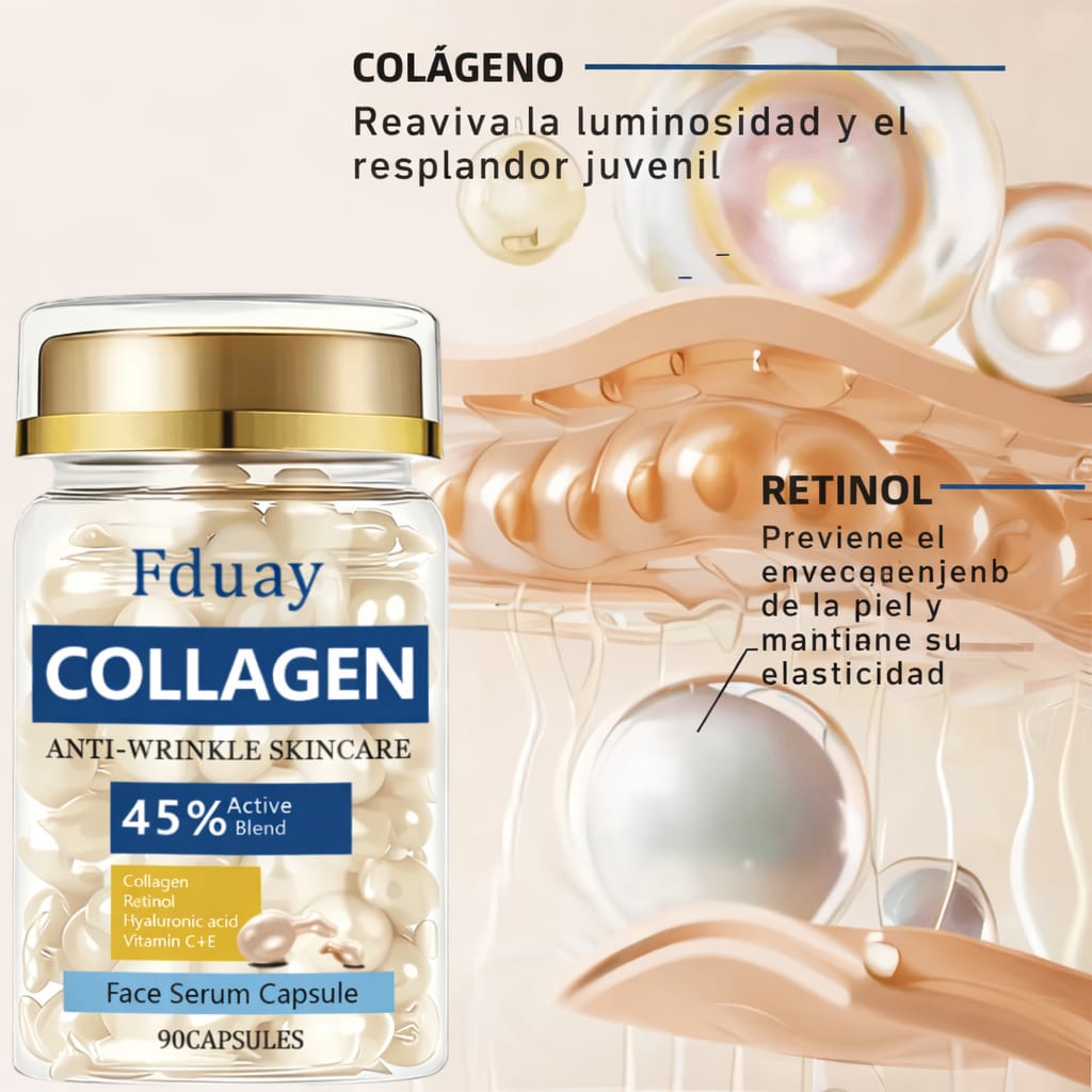 Fduay Cápsulas Colágeno Antiedad Efecto Baby Skin y Glow