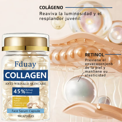 Fduay Cápsulas Colágeno Antiedad Efecto Baby Skin y Glow