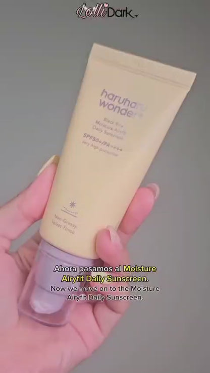 Bloqueador SPF50+ Black Rice Airyfit Haruharu Wonder